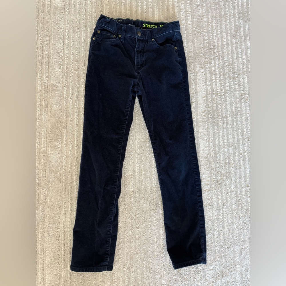J Crew Crewcuts  Dark Blue corduroy slim fit corduroy youth pants. Sz 10